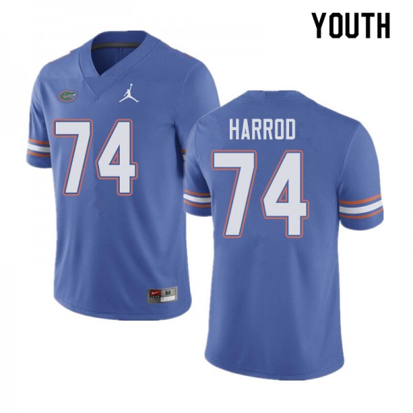Jordan Brand Youth #74 Will Harrod Florida Gators College Football Jersey Blue